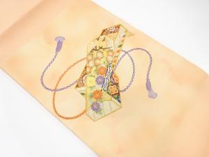 文箱に菊・枝梅模様織り出し　名古屋帯